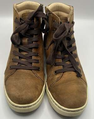 UGG Women's Gradie Leather High-Top Sneakers Brown, Size 7.5